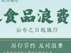 拒絕食品浪費！居安思危，戒奢以儉。